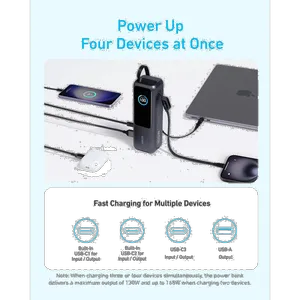 Anker A1695 25000mAh PowerBank With Two USB Type-C Cable - بندانگشتی 10