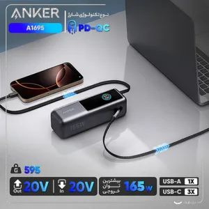 Anker A1695 25000mAh PowerBank With Two USB Type-C Cable - بندانگشتی 3
