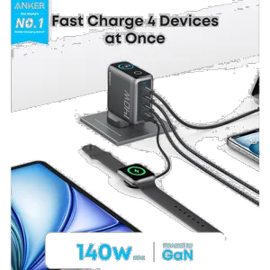 Anker B0DPKP7RD8 140W 4 Port Charger with 1.5m USB-C Cable - بندانگشتی 9