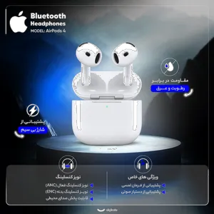  Apple AirPods 4 Bluetooth Headphone With ANC - بندانگشتی 5