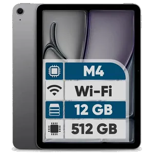 Apple iPad Air 2026 M4 Wi-Fi 11 inch, 512GB and 12GB Ram Tablet, 12MP Main Camera, Stylus and Keyboard Support - بندانگشتی 1