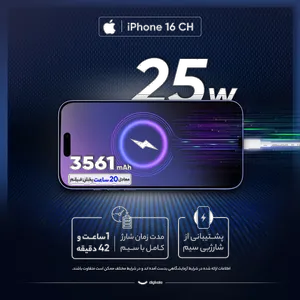 Apple iPhone 16 CH Dual SIM Storage 128GB And RAM 8GB Mobile Phone - بندانگشتی 21