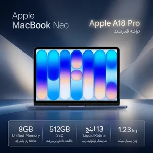 Apple MacBook Neo LLA-A18 Pro-8GB Ram-512GB SSD 13 Inch Laptop - بندانگشتی 2