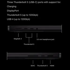 Apple MacBook Pro MJLW4 2026 LLA-M5 Pro-24GB RAM-2TB SSD 14.2 Inch Laptop  - بندانگشتی 4