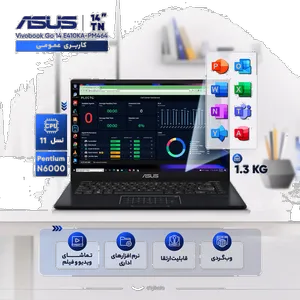 Asus Vivobook Go 14 E410KA-PM464-Pentium Silver N6000-4GB DDR4 3200MHz-64GB eMMC-TN-W 14 inch Laptop - بندانگشتی 3