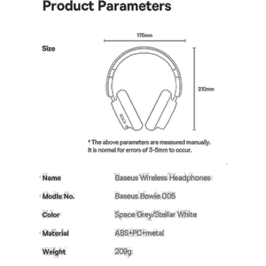 Baseus Bowie D05 Wireless Headphones - بندانگشتی 17