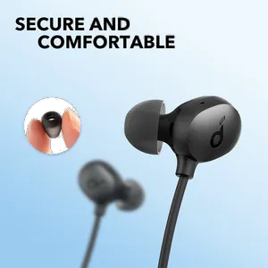 هدفون بلوتوثی گردنی انکر مدل A3213 U2i با نویز کنسلینگ میکروفون (ENC)، درگاه شارژ USB Type-C، دارای میکروفون با فناوری حذف نویز CVC 8.0، طراحی ارگونومیک و راحت، پشتیبانی از دستیار صوتی و فرمان لمسی، مقاوم در برابر آب - بندانگشتی 10
