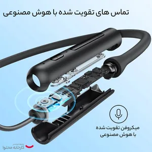 هدفون بلوتوثی گردنی انکر مدل A3213 U2i با نویز کنسلینگ میکروفون (ENC)، درگاه شارژ USB Type-C، دارای میکروفون با فناوری حذف نویز CVC 8.0، طراحی ارگونومیک و راحت، پشتیبانی از دستیار صوتی و فرمان لمسی، مقاوم در برابر آب - بندانگشتی 16