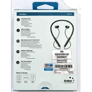 هدفون بلوتوثی گردنی انکر مدل A3213 U2i با نویز کنسلینگ میکروفون (ENC)، درگاه شارژ USB Type-C، دارای میکروفون با فناوری حذف نویز CVC 8.0، طراحی ارگونومیک و راحت، پشتیبانی از دستیار صوتی و فرمان لمسی، مقاوم در برابر آب - بندانگشتی 8