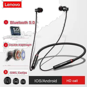 هدفون بلوتوثی لنوو مدل MPO NECKBAND HE05X 2021 - بندانگشتی 12