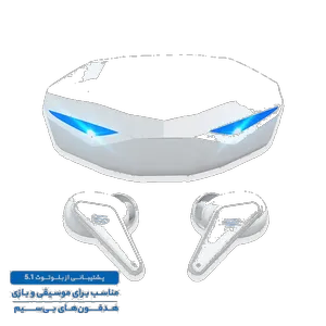 هدفون بلوتوثی مدل K55 با قابلیت حذف نویز (ANC)، درگاه شارژ USB Type-C، دارای کنترل لمسی روی گوشی‌ها، حالت Gaming، مقاومت در برابر رطوبت و عرق - بندانگشتی 6