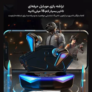 هدفون بلوتوثی مدل K55 با قابلیت حذف نویز (ANC)، درگاه شارژ USB Type-C، دارای کنترل لمسی روی گوشی‌ها، حالت Gaming، مقاومت در برابر رطوبت و عرق - بندانگشتی 7