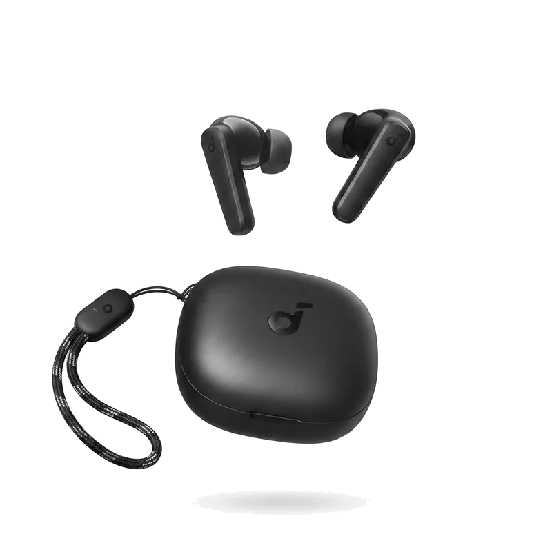 هدفون بلوتوثی مدل SoundCore R50i  بدون قابلیت نویز کنسلینگ، درگاه شارژ USB Type-C، دارای فناوری AI-Enhanced Calls برای کاهش نویز و بهبود مکالمات، مقاوم در برابر رطوبت و عرق