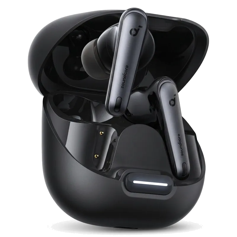هدفون بلوتوثی انکر مدل Soundcore Liberty 4 NC با نویز کنسلینگ فعال (ANC)، درگاه شارژ USB Type-C، پشتیبانی از فرمان لمسی، مقاوم در برابر پاشش آب