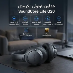 هدفون بلوتوثی انکر مدل SoundCore Life Q20 - بندانگشتی 2