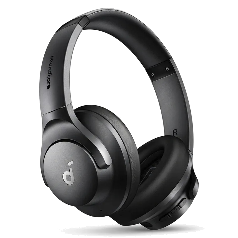 هدفون بلوتوثی انکر مدل Soundcore Q20i با نویز کنسلینگ فعال (ANC)، درگاه شارژ USB Type-C، دارای 2 میکروفون داخلی و 2 میکروفون خارجی، پشتیبانی از صدای Hi-Res از طریق کابل AUX