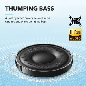 هدفون بلوتوثی انکر مدل Soundcore Q20i با نویز کنسلینگ فعال (ANC)، درگاه شارژ USB Type-C، دارای 2 میکروفون داخلی و 2 میکروفون خارجی، پشتیبانی از صدای Hi-Res از طریق کابل AUX - بندانگشتی 7