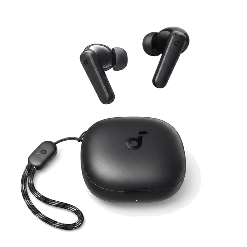 هدفون بلوتوثی انکر مدل SoundCore R50i A3949 بدون قابلیت نویز کنسلینگ، درگاه شارژ USB Type-C، دارای فناوری AI-Enhanced Calls برای کاهش نویز و بهبود مکالمات، مقاوم در برابر رطوبت و عرق