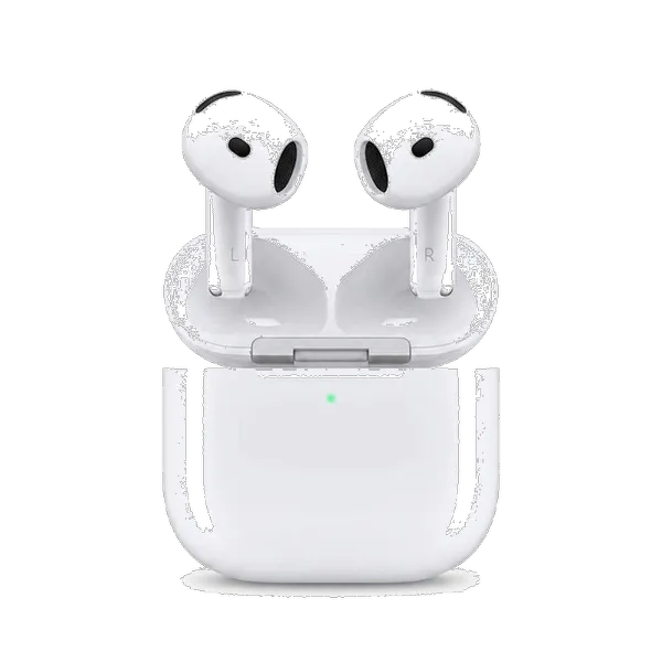 Airpods 4 apple without noise cancelling هدفون بلوتوثی اپل مدل AirPods 4 فاقد قابلیت نویز کنسلینگ، درگاه شارژ USB Type-C، شارژ بی سیم، با قابلیت اتصال به چند دستگاه، پشتیبانی از فرمان لمسی، نشانگر LED، پشتیبانی از دستیار صوتی، مقاوم در برابر آب