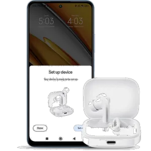 هدفون بلوتوثی شیائومی مدل Redmi Buds 5 با نویز کنسلینگ فعال (ANC)، درگاه شارژ USB Type-C، دارای نشانگر روی محفظه شارژ - بندانگشتی 13