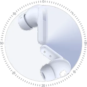 هدفون بلوتوثی شیائومی مدل Redmi Buds 5 با نویز کنسلینگ فعال (ANC)، درگاه شارژ USB Type-C، دارای نشانگر روی محفظه شارژ - بندانگشتی 18
