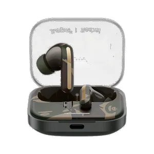 هدفون بلوتوثی شیائومی مدل Redmi Buds 5 با نویز کنسلینگ فعال (ANC)، درگاه شارژ USB Type-C، دارای نشانگر روی محفظه شارژ - بندانگشتی 5