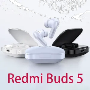 هدفون بلوتوثی شیائومی مدل Redmi Buds 5 با نویز کنسلینگ فعال (ANC)، درگاه شارژ USB Type-C، دارای نشانگر روی محفظه شارژ - بندانگشتی 8