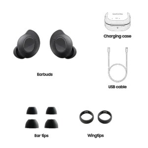 هدفون بلوتوثی سامسونگ مدل Galaxy Buds FE با نویز کنسلینگ فعال (ANC)، درگاه شارژ USB Type-C، دارای میکروفون دوگانه، مقاوم در برابر رطوبت و عرق - بندانگشتی 11
