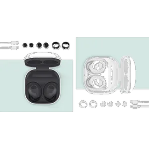 هدفون بلوتوثی سامسونگ مدل Galaxy Buds FE با نویز کنسلینگ فعال (ANC)، درگاه شارژ USB Type-C، دارای میکروفون دوگانه، مقاوم در برابر رطوبت و عرق - بندانگشتی 20