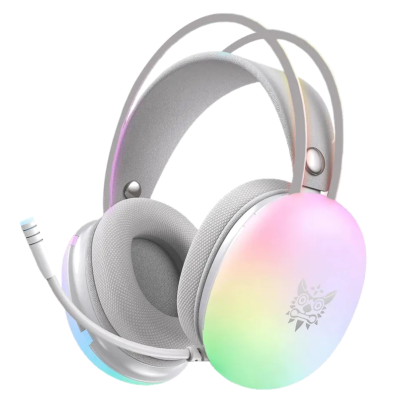 هدست گیمینگ اونیکوما مدل X25 RGB با نویز کنسلینگ میکروفون (ENC)، بدون قابلیت شارژ، اتصال از طریق جک 3.5 میلی متری صدا، دارای دکمه قطع و وصل میکروفون و دکمه کنترل صدا، طراحی ارگونومیک و بالشتکهای نرم و قابل تنظیم، مقاوم در برابر رطوبت و عرق