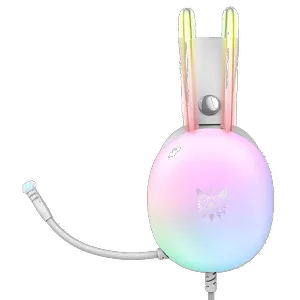 هدست گیمینگ اونیکوما مدل X25 RGB با نویز کنسلینگ میکروفون (ENC)، بدون قابلیت شارژ، اتصال از طریق جک 3.5 میلی متری صدا، دارای دکمه قطع و وصل میکروفون و دکمه کنترل صدا، طراحی ارگونومیک و بالشتک‌های نرم و قابل تنظیم، مقاوم در برابر رطوبت و عرق - بندانگشتی 12