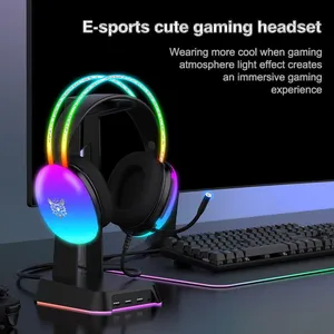 هدست گیمینگ اونیکوما مدل X25 RGB با نویز کنسلینگ میکروفون (ENC)، بدون قابلیت شارژ، اتصال از طریق جک 3.5 میلی متری صدا، دارای دکمه قطع و وصل میکروفون و دکمه کنترل صدا، طراحی ارگونومیک و بالشتک‌های نرم و قابل تنظیم، مقاوم در برابر رطوبت و عرق - بندانگشتی 3