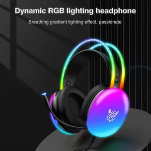 هدست گیمینگ اونیکوما مدل X25 RGB با نویز کنسلینگ میکروفون (ENC)، بدون قابلیت شارژ، اتصال از طریق جک 3.5 میلی متری صدا، دارای دکمه قطع و وصل میکروفون و دکمه کنترل صدا، طراحی ارگونومیک و بالشتک‌های نرم و قابل تنظیم، مقاوم در برابر رطوبت و عرق - بندانگشتی 4