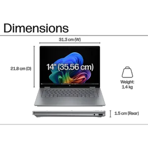 HP OmniBook X Flip 14-fm0013dx-Core Ultra 5 226V-16GB LPDDR5X 8533MHz-512GB SSD-Touch-Backlit-W 14 inch Laptop - بندانگشتی 7