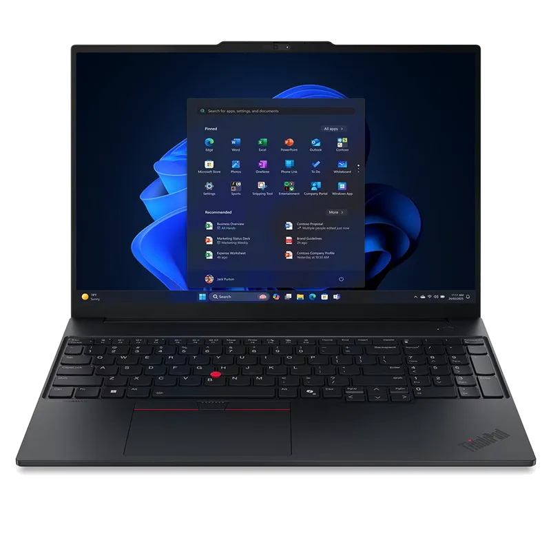 Lenovo ThinkPad E16 Gen 3-Core Ultra 5 226V-16GB LPDDR5X 8533MHz-512GB SSD-IPS-Backlit-Fingerprint-W 16 inch Laptop