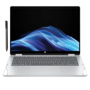 لپ تاپ 14 اینچی اچ‌ پی مدل OmniBook 5 Flip 14-fp0023dx-Core 7 150U-16GB LPDDR5 5200MHz-512GB SSD-IPS-Touch-Backlit-W به همراه قلم - بندانگشتی 1