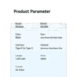Mcdodo CA-346 USB-C Cable – 1.2m - بندانگشتی 13