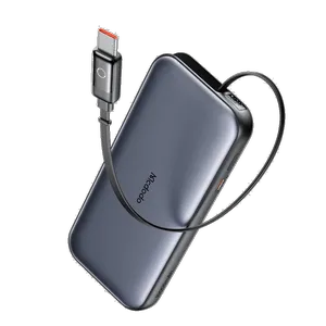 Mcdodo MC-592 45W LED Display Power Bank 10000mAh Built-in USB-C Retractable Cable - بندانگشتی 1