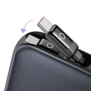 Mcdodo MC-592 45W LED Display Power Bank 10000mAh Built-in USB-C Retractable Cable - بندانگشتی 3