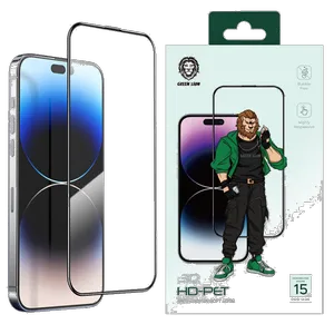محافظ صفحه نمایش گرین لاین مدل 3D HD-Pet مناسب برای گوشی موبایل اپل iPhone 15 Pro Max - بندانگشتی 2