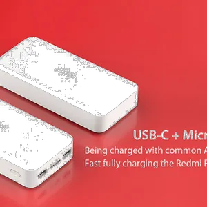 پاوربانک 18 وات شیائومی مدل Redmi ظرفیت 20000 میلی‌آمپرساعت - بندانگشتی 11