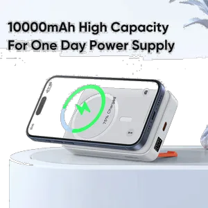 10000mAh 20W Biult-in Bracket Magnetic Wireless Power Bank - بندانگشتی 8