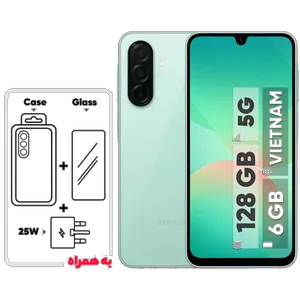 Samsung Galaxy A26 Dual SIM Storage 128GB And 6GB RAM Mobile Phone - Vietnam - with 25W Samsung Charger, Silicone Case and Screen Protector - بندانگشتی 1