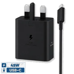 شارژر دیواری 45 وات سامسونگ مدل EP-T4511 Low Standby به همراه کابل 1.8 متری - سه پین - بندانگشتی 1