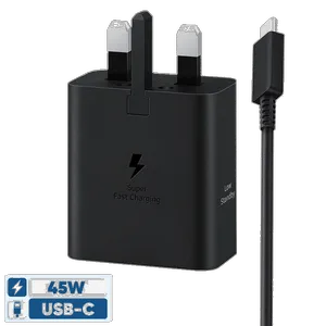 شارژر دیواری 45 وات سامسونگ مدل EP-T4511 Low Standby به همراه کابل 1.8 متری - سه پین - بندانگشتی 2