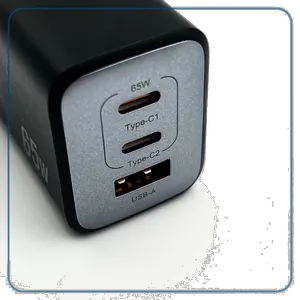 شارژر دیواری 65 وات 3 پورت وونک مدل PD65w به همراه کابل USB-C - بندانگشتی 11