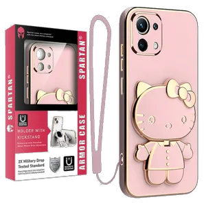 Spartan Kitty Cover For Xiaomi Mi 11 Lite / Mi 11 Lite NE / Mi 11 Lite 5G With Strap - بندانگشتی 1