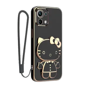 Spartan Kitty Cover For Xiaomi Mi 11 Lite / Mi 11 Lite NE / Mi 11 Lite 5G With Strap - بندانگشتی 3
