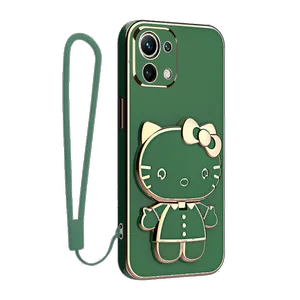 Spartan Kitty Cover For Xiaomi Mi 11 Lite / Mi 11 Lite NE / Mi 11 Lite 5G With Strap - بندانگشتی 6
