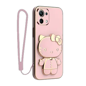 Spartan Kitty Cover For Xiaomi Mi 11 Lite / Mi 11 Lite NE / Mi 11 Lite 5G With Strap - بندانگشتی 7